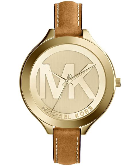 michael kors thin leather strap watch|ladies Michael Kors watches sale.